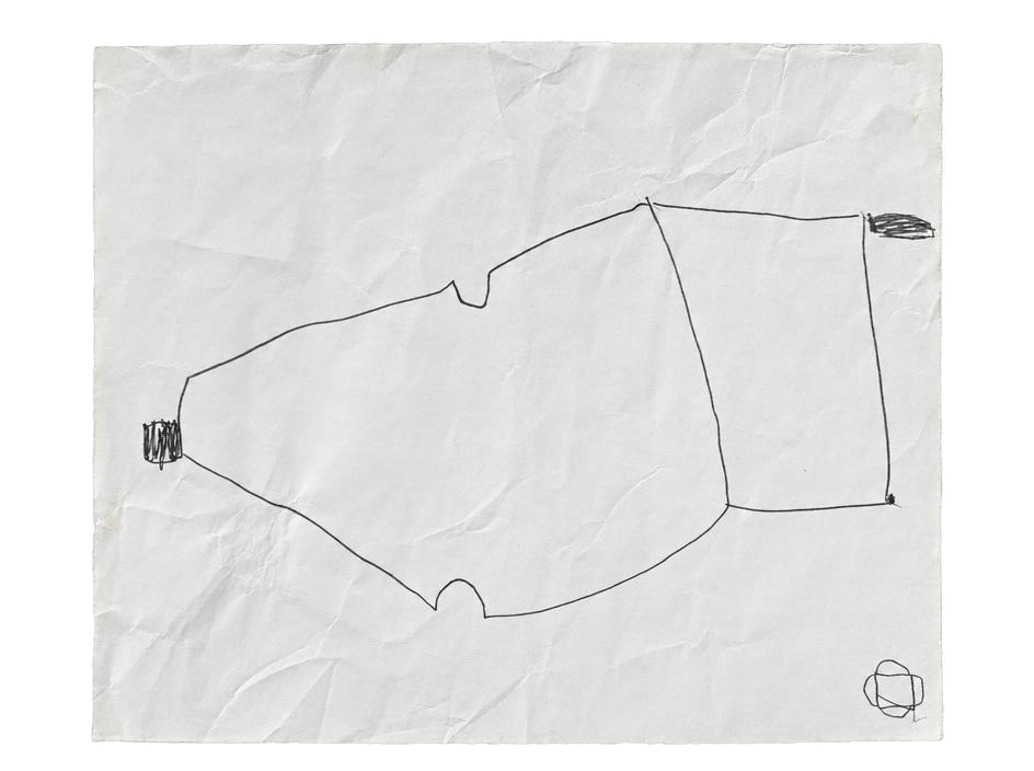 My Pale Dreams of You, Jerusalem 77, 2025, pencil and oil pastel on pattern paper: a dreamed Jerusalem in outlines and names. Marko Havlini