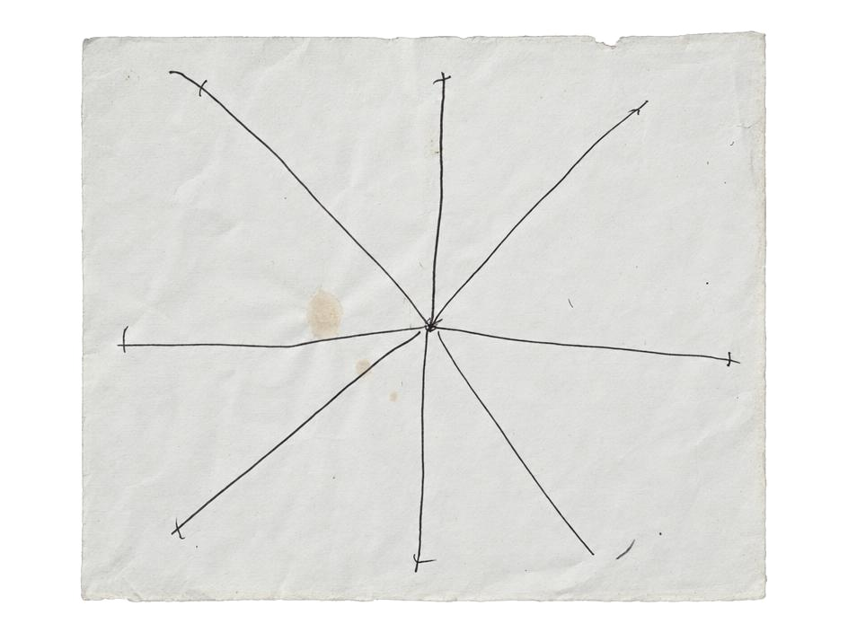 My Pale Dreams of You, Jerusalem 81, 2025, pencil and oil pastel on pattern paper: a dreamed Jerusalem in outlines and names. Marko Havlini